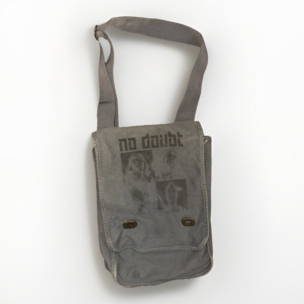 No Doubt Band Satchel Bag Grey Authentic Pigment Gwen Stefani Y2K Rock Tote
